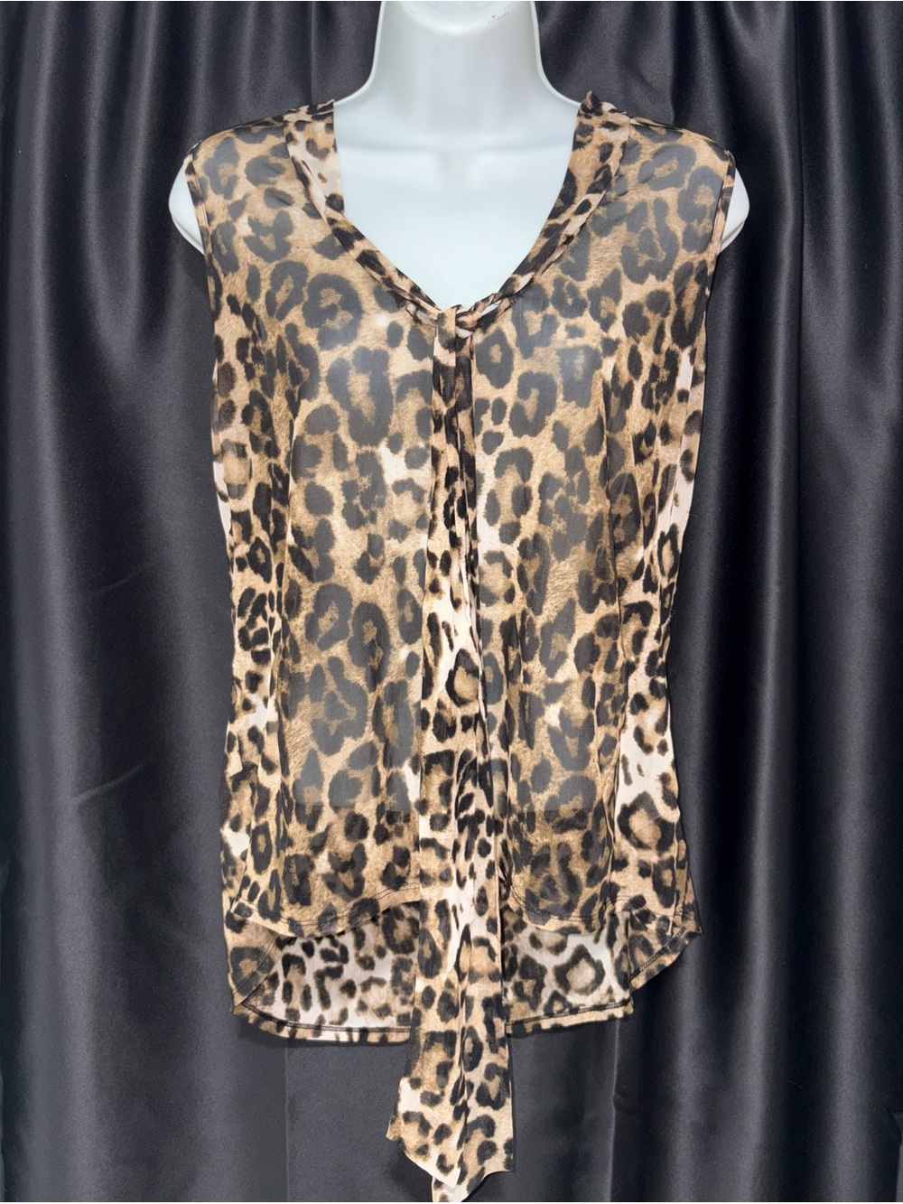 Woman’s Vintage Y2K cheetah party top L